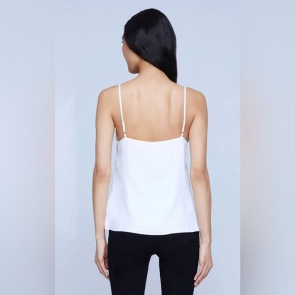 NWT L’AGENCE Jane Silk Parchment / Cream Cami Adjustable Straps Blouse - Size XS - Picture 3 of 16